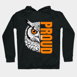 Majestic Proud Owl - Unique Wildlife Inspired Print Hoodie